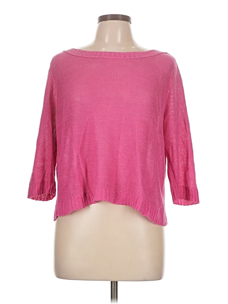 Pre-owned Eileen Fisher Pullover Sweater In Pink