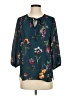 West Kei 100% Polyester Teal 3/4 Sleeve Blouse Size S - photo 1
