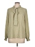 Pleione 100% Polyester Green Long Sleeve Blouse Size L - photo 1