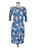 Adrienne Vittadini Print Blue Casual Dress Size M - photo 1