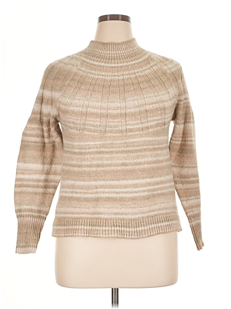 Pre-owned Knox Rose Turtleneck Sweater In Tan