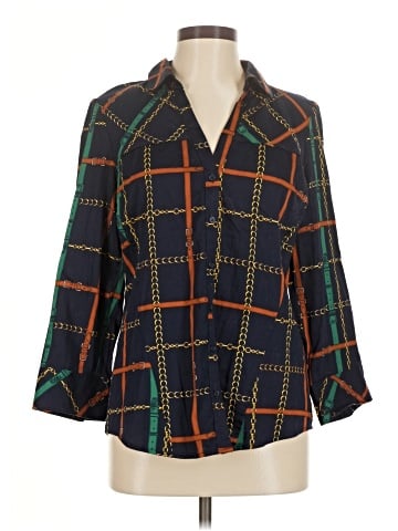 7th Avenue Design Studio New York & Company 3/4 Sleeve Button-Down Shirt (view 1)