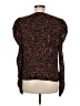 Allison Joy Animal Print Brown Long Sleeve Blouse Size M - photo 2