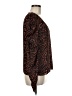 Allison Joy Animal Print Brown Long Sleeve Blouse Size M - photo 4