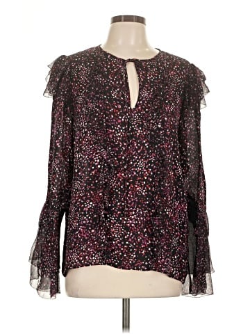 Parker Long Sleeve Silk Top (view 1)