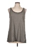Eileen Fisher 100% Linen Gray Sleeveless T-Shirt Size L - photo 1