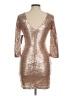 Lulus 100% Polyester Metallic Gold Cocktail Dress Size M - photo 2
