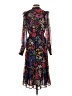 Aqua 100% Polyester Floral Black Cocktail Dress Size S - photo 2