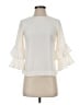 J.Crew 100% Polyester Ivory 3/4 Sleeve Blouse Size 00 - photo 1