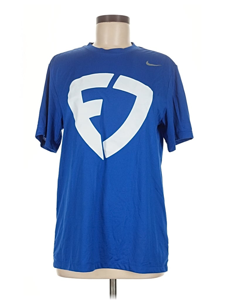 Pre-owned Nike Active T-shirt In Blue