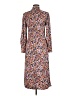 MNG Paisley Brown Casual Dress Size 6 - photo 2