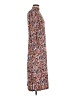 MNG Paisley Brown Casual Dress Size 6 - photo 4