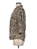 Cathy Animal Print Tan 3/4 Sleeve Button-Down Shirt Size M - photo 5