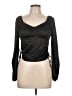 madden nyc Black Long Sleeve Blouse Size L - photo 1