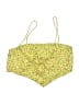 Heart & Hips 100% Polyester Floral Yellow Swimsuit Top Size M - photo 2