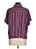 Lularoe 100% Rayon Stripes Blue Short Sleeve Blouse Size M - photo 2