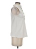 Ann Taylor Ivory Sleeveless Button-Down Shirt Size XXS - photo 4