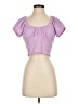 Topshop Purple Short Sleeve Top Size 4 - photo 1