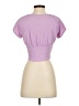 Topshop Purple Short Sleeve Top Size 4 - photo 2