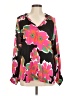 Hazel 100% Polyester Black Long Sleeve Blouse Size M - photo 1