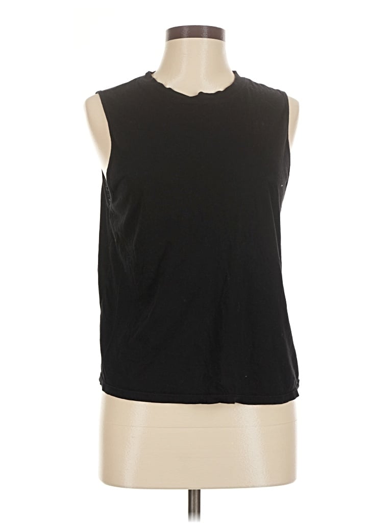 Pre-owned Monrow Sleeveless T-shirt In Black