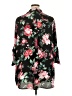 Torrid 100% Polyester Floral Black 3/4 Sleeve Blouse Size 5X Plus (5) - photo 2
