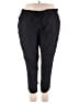 Caslon 100% Linen Solid Black Linen Pants Size 2X - photo 1