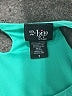 Wrapper 100% Polyester Teal 3/4 Sleeve Blouse Size 7 - photo 7