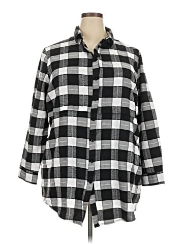 HOTOUCH 3/4 Sleeve Button-Down Shirt (view 1)