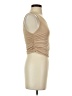 SALTY Tan Sleeveless Blouse Size S - photo 4