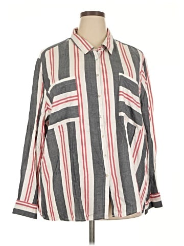 Alexander Jordan 3/4 Sleeve Button-Down Shirt (view 1)