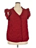 Unbranded Red Short Sleeve Blouse Size 3X - photo 1