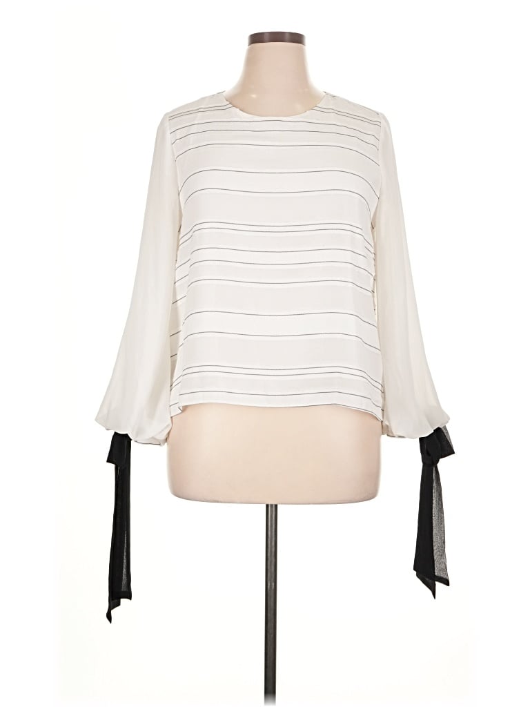 Pre-owned Vince Camuto 3/4 Sleeve Blouse In Ivory