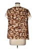 212 Collection 100% Polyester Brown Short Sleeve Blouse Size L - photo 2