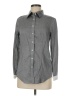 Talbots Houndstooth Gray Long Sleeve Button-Down Shirt Size 6 - photo 1