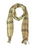 Unbranded Plaid Yellow Tan Scarf One size - photo 1