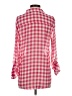 Hollister 100% Polyester Checkered-gingham Pink 3/4 Sleeve Blouse Size S - photo 2