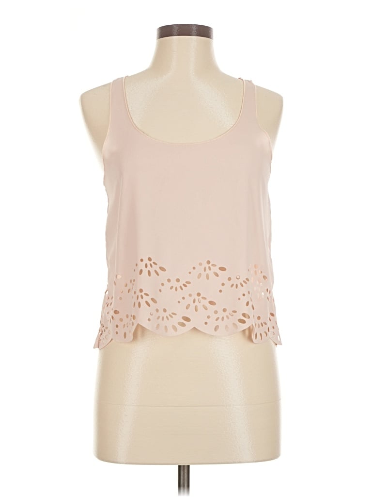 Pre-owned Brandy Melville Sleeveless Blouse In Tan