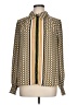 DR2 100% Polyester Print Yellow Long Sleeve Blouse Size L - photo 1