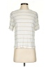 ABLE 100% Viscose Stripes Ivory Short Sleeve Turtleneck Size S - photo 1