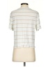 ABLE 100% Viscose Stripes Ivory Short Sleeve Turtleneck Size S - photo 2