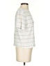 ABLE 100% Viscose Stripes Ivory Short Sleeve Turtleneck Size S - photo 4