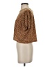 ALTERNATIVE Animal Print Brown Short Sleeve Turtleneck Size S - photo 5