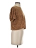 ALTERNATIVE Animal Print Brown Short Sleeve Turtleneck Size S - photo 4