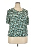 Carducci Teal Short Sleeve Top Size 3X - photo 1