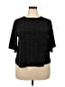 Sisley 100% Polyester Black 3/4 Sleeve Blouse Size XXL (estimated) - photo 1