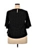 Sisley 100% Polyester Black 3/4 Sleeve Blouse Size XXL (estimated) - photo 2