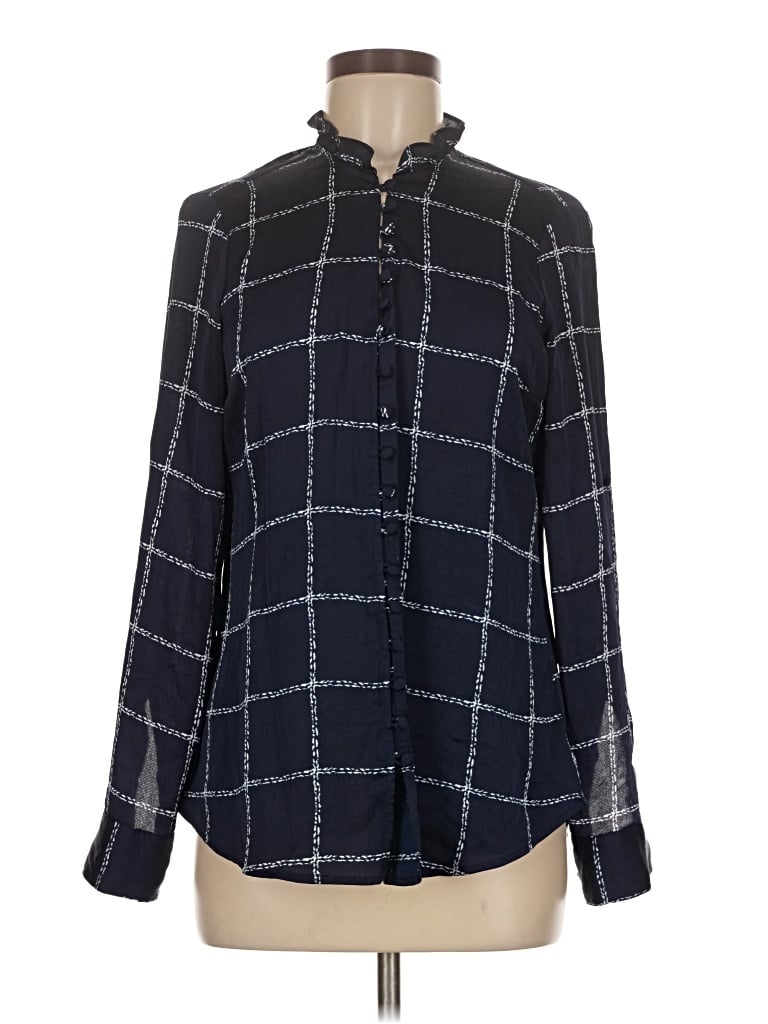Pre-owned Express Long Sleeve Blouse In Black