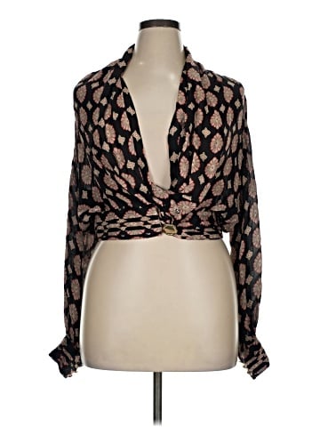 Nicholas Long Sleeve Silk Top (view 1)