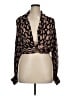 Nicholas 100% Silk Brown Long Sleeve Silk Top Size 18 - photo 1